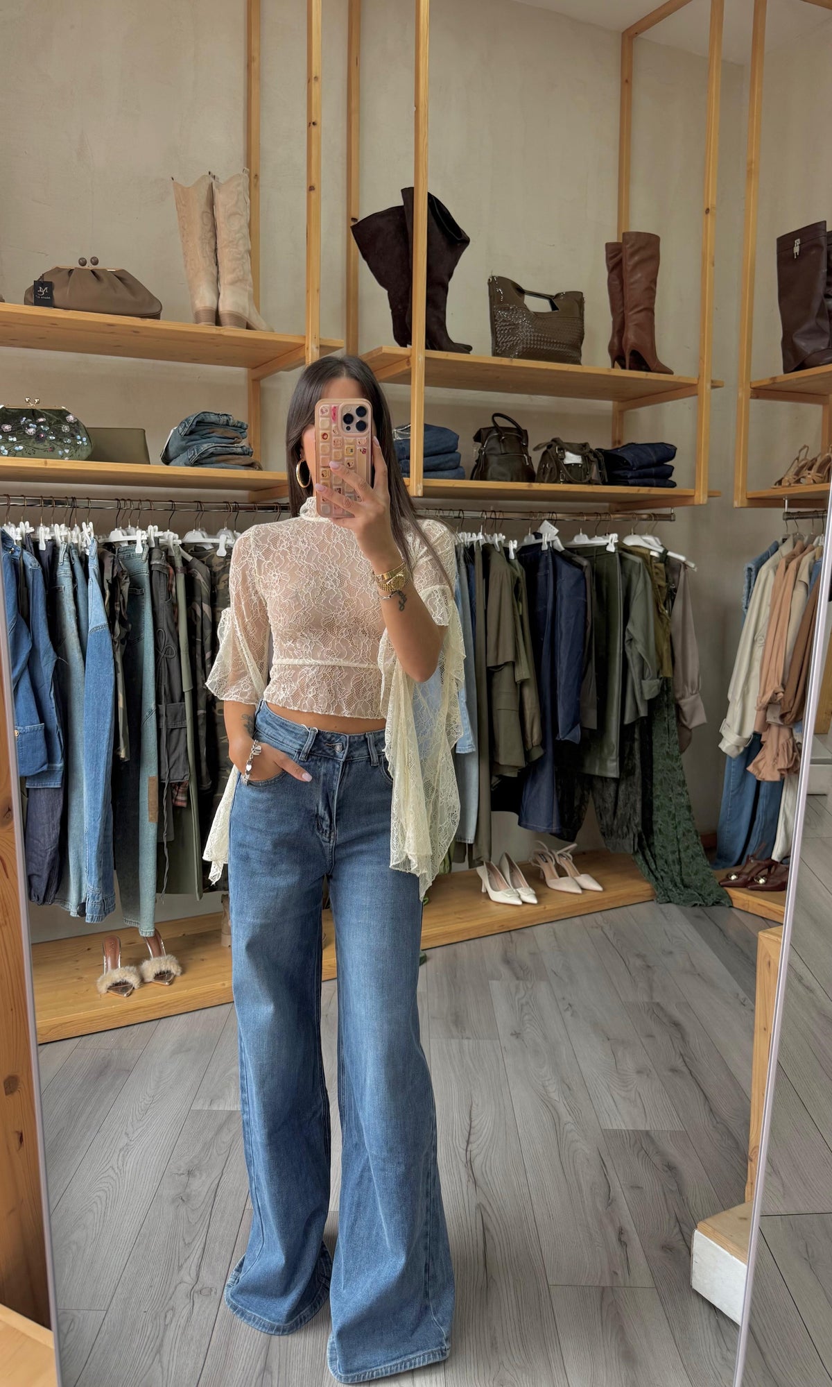 Blusa Pizzo Volant