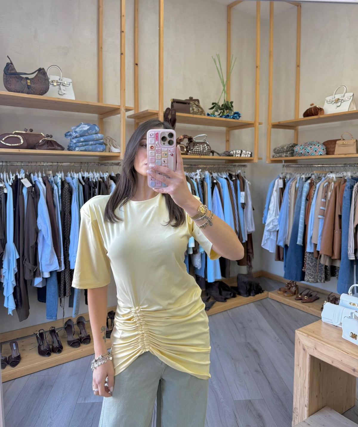 T-shirt drappeggio