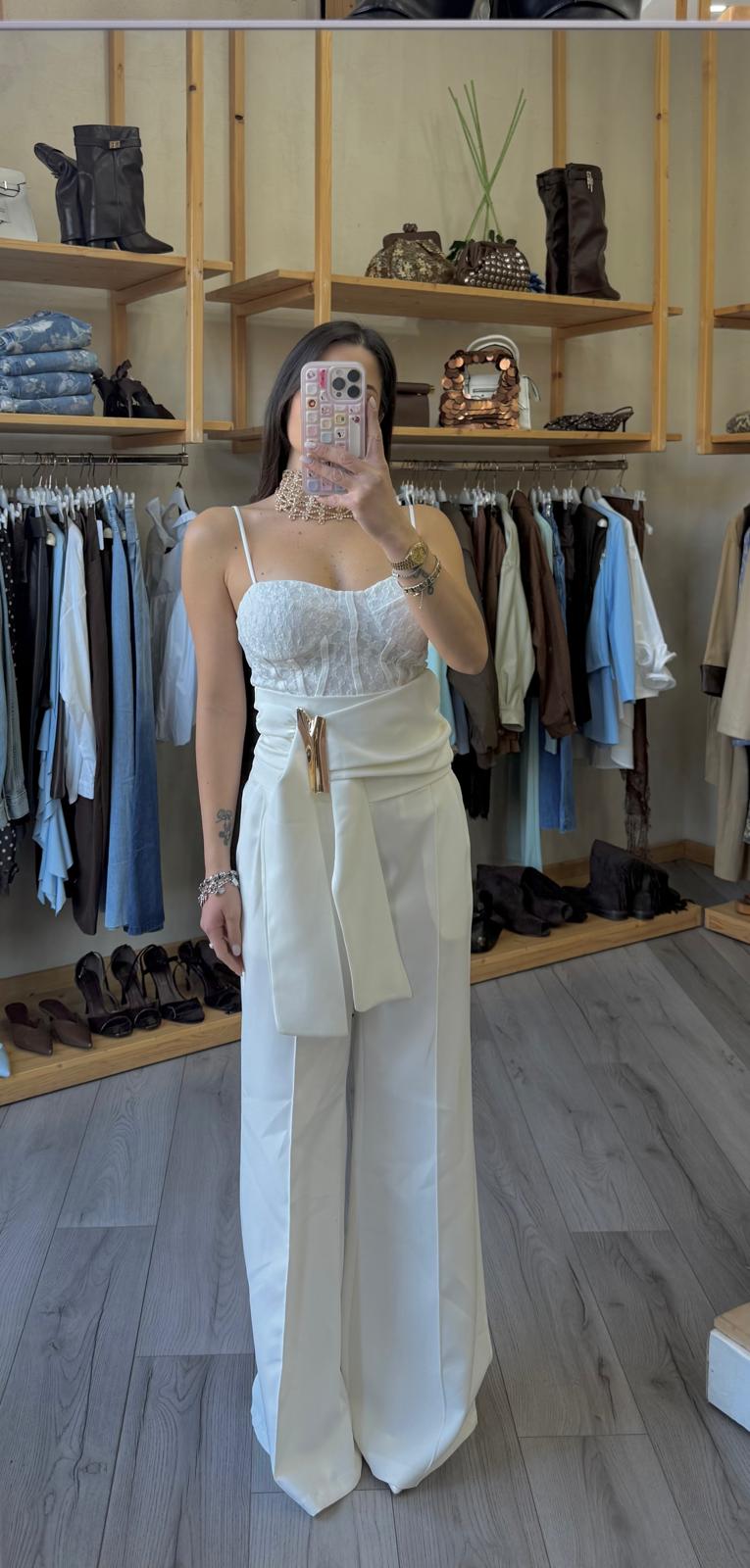 Pant fusciacca vita alta
