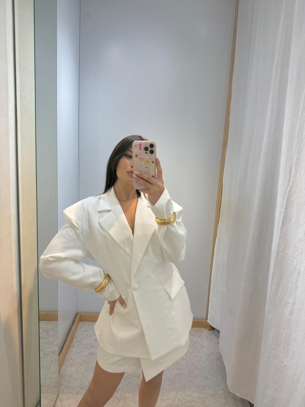 Coordset blazer shorts damascato