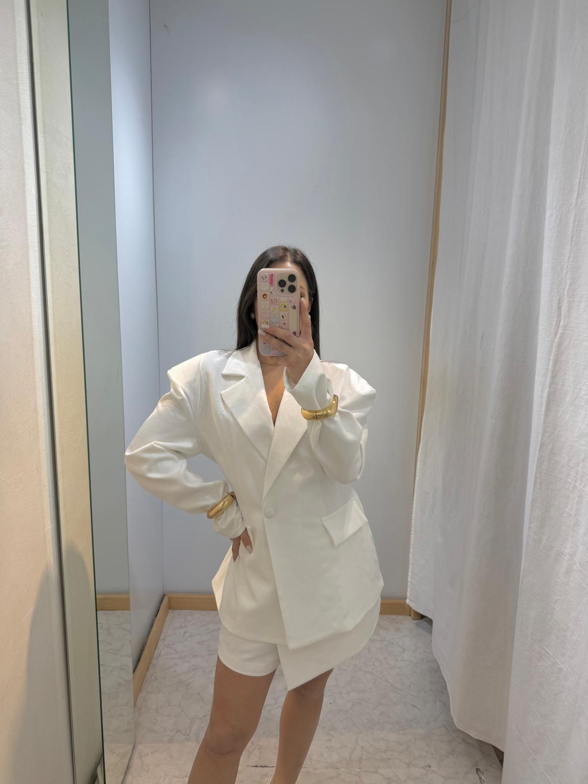 Coordset blazer shorts damascato