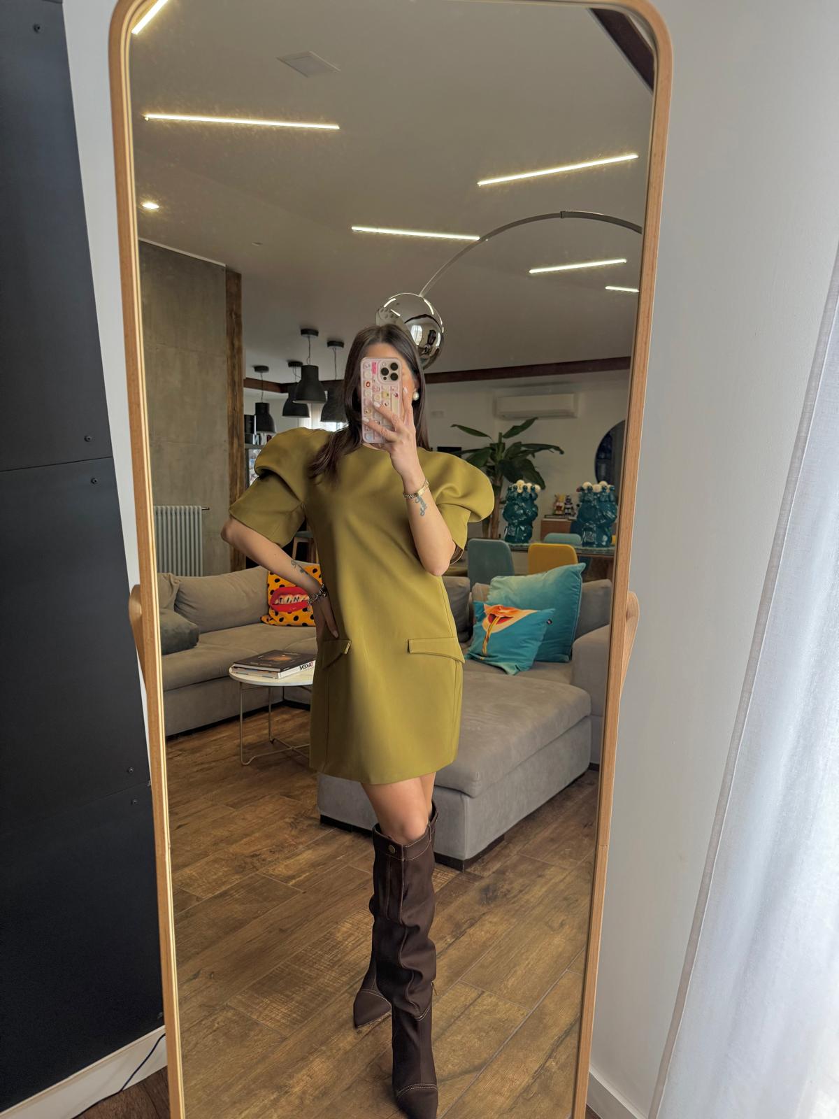 Dress verde oliva Lumina
