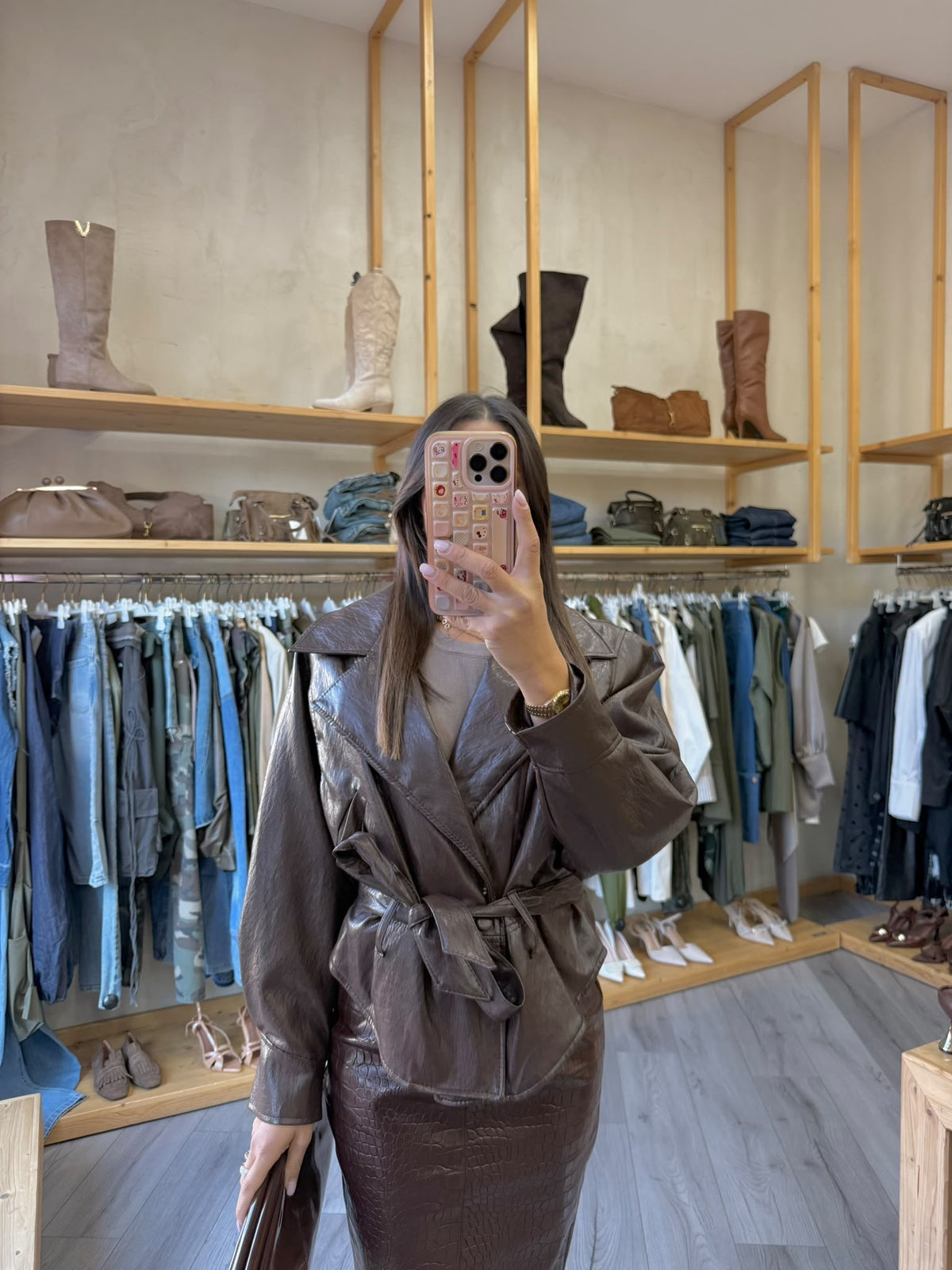 Trench Low Brown