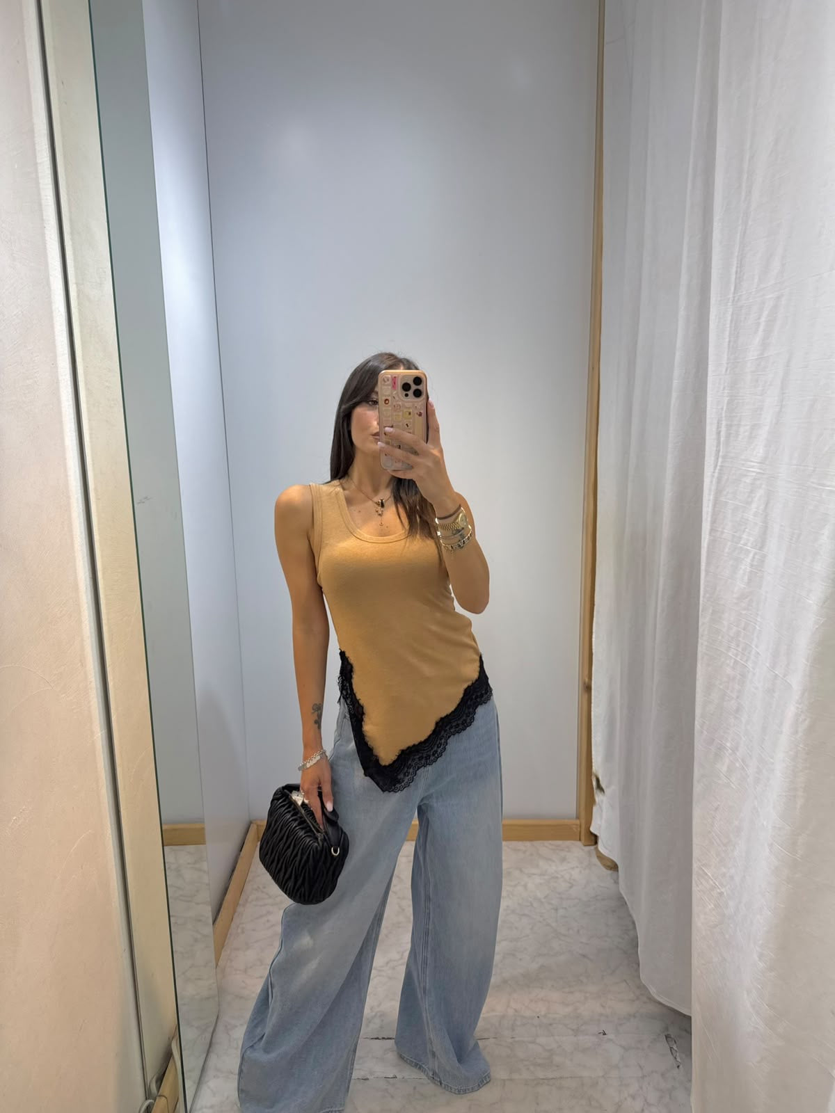 Canotta High-Low Pizzo