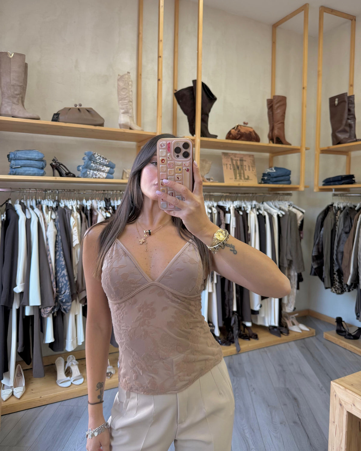 Top Nude Lace