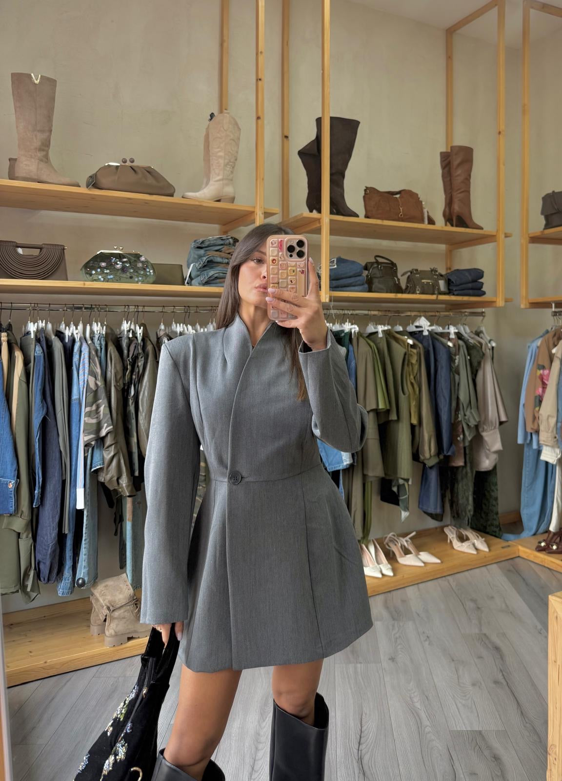 Blazer Dress Grey