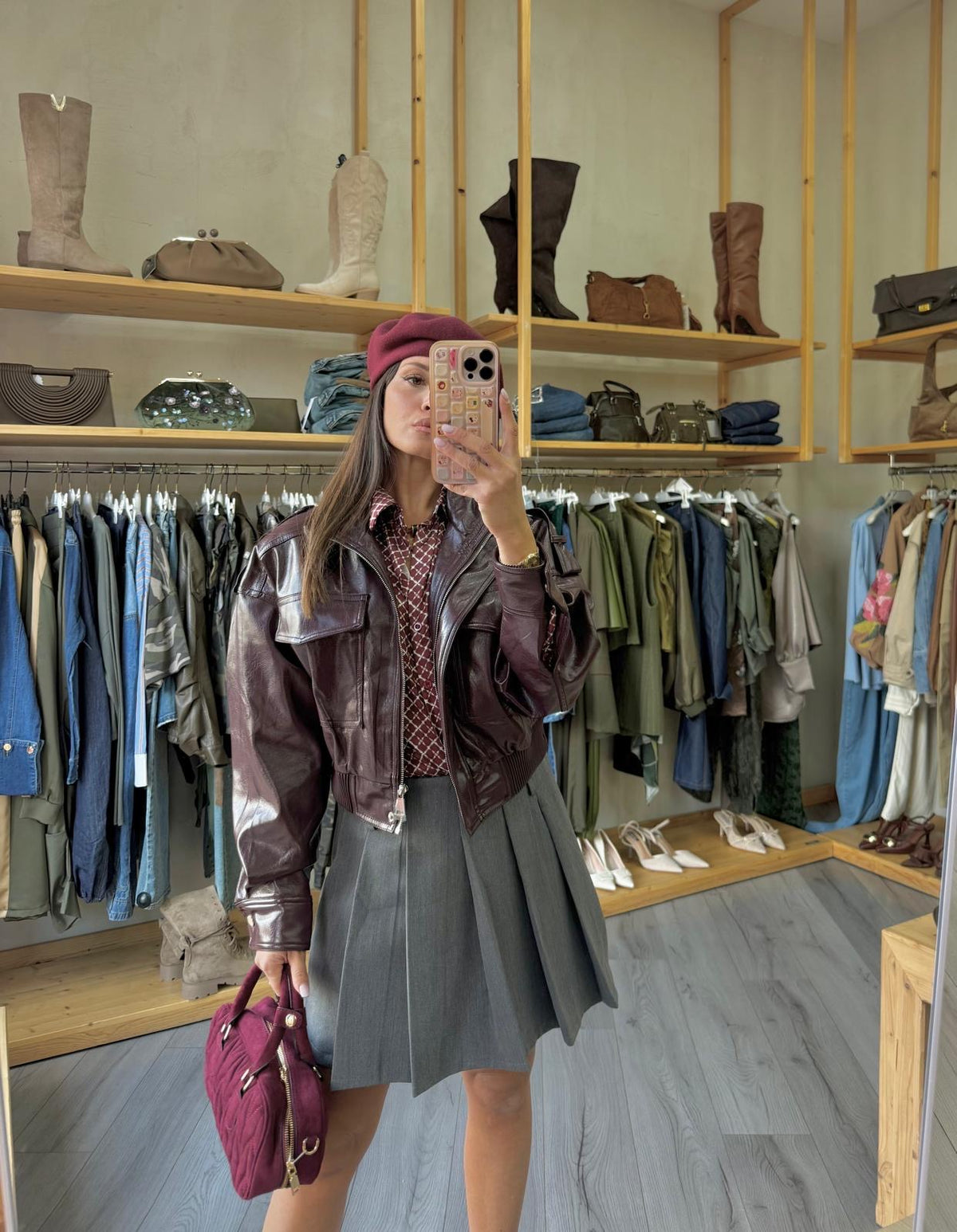 Giubbino Cargo Burgundy