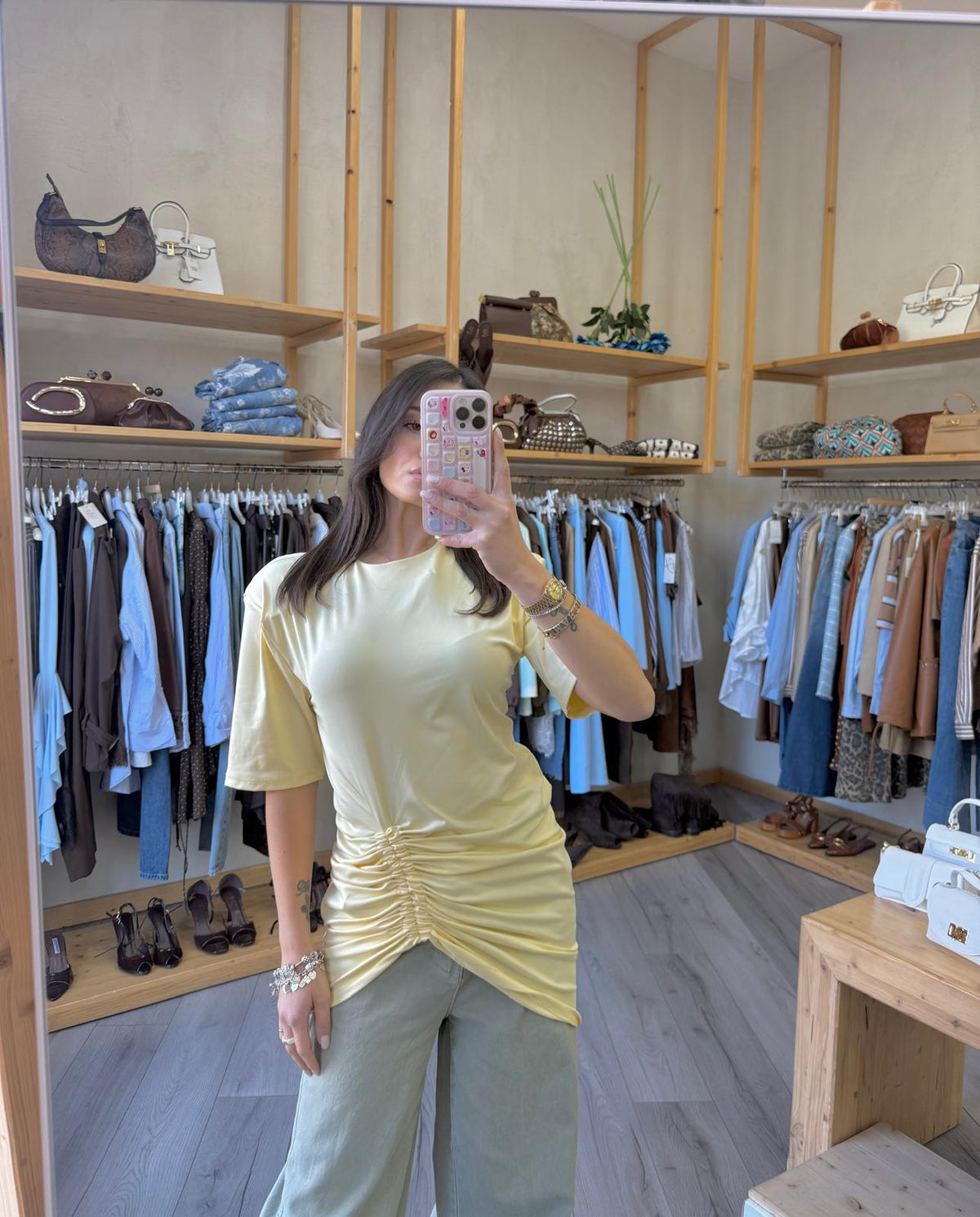 T-shirt drappeggio