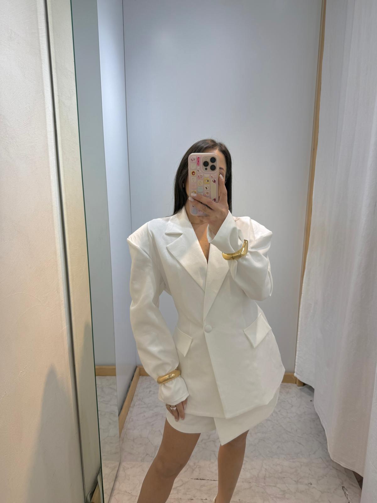 Coordset blazer shorts damascato
