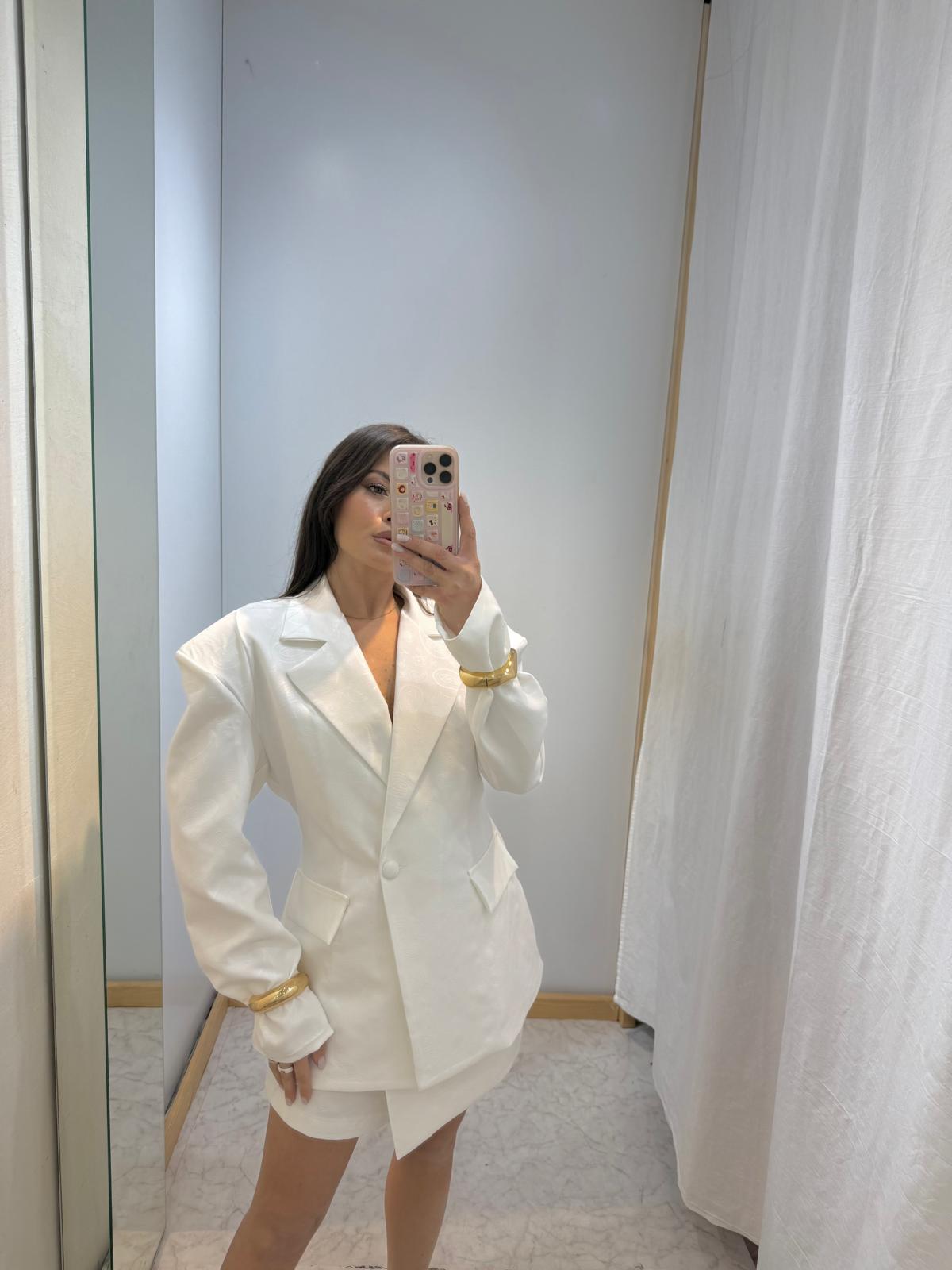Coordset blazer shorts damascato