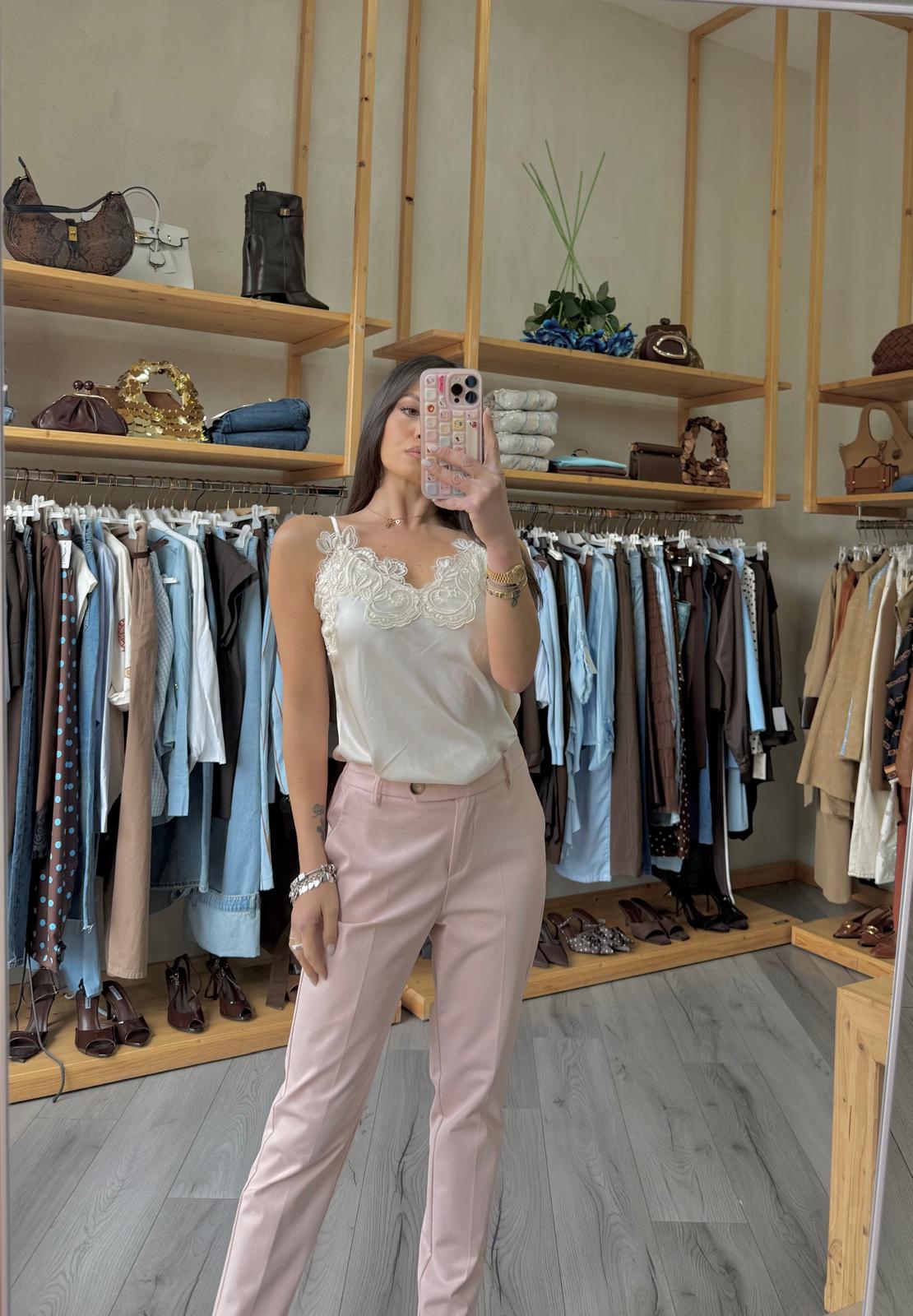 Pant tailleur Civico rosa