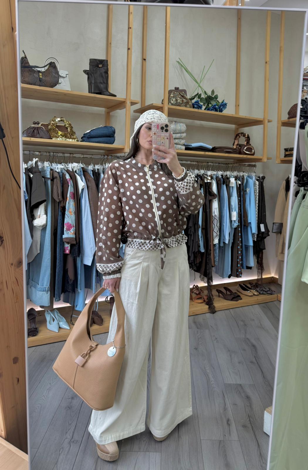 Pant palazzo panna 5415-38