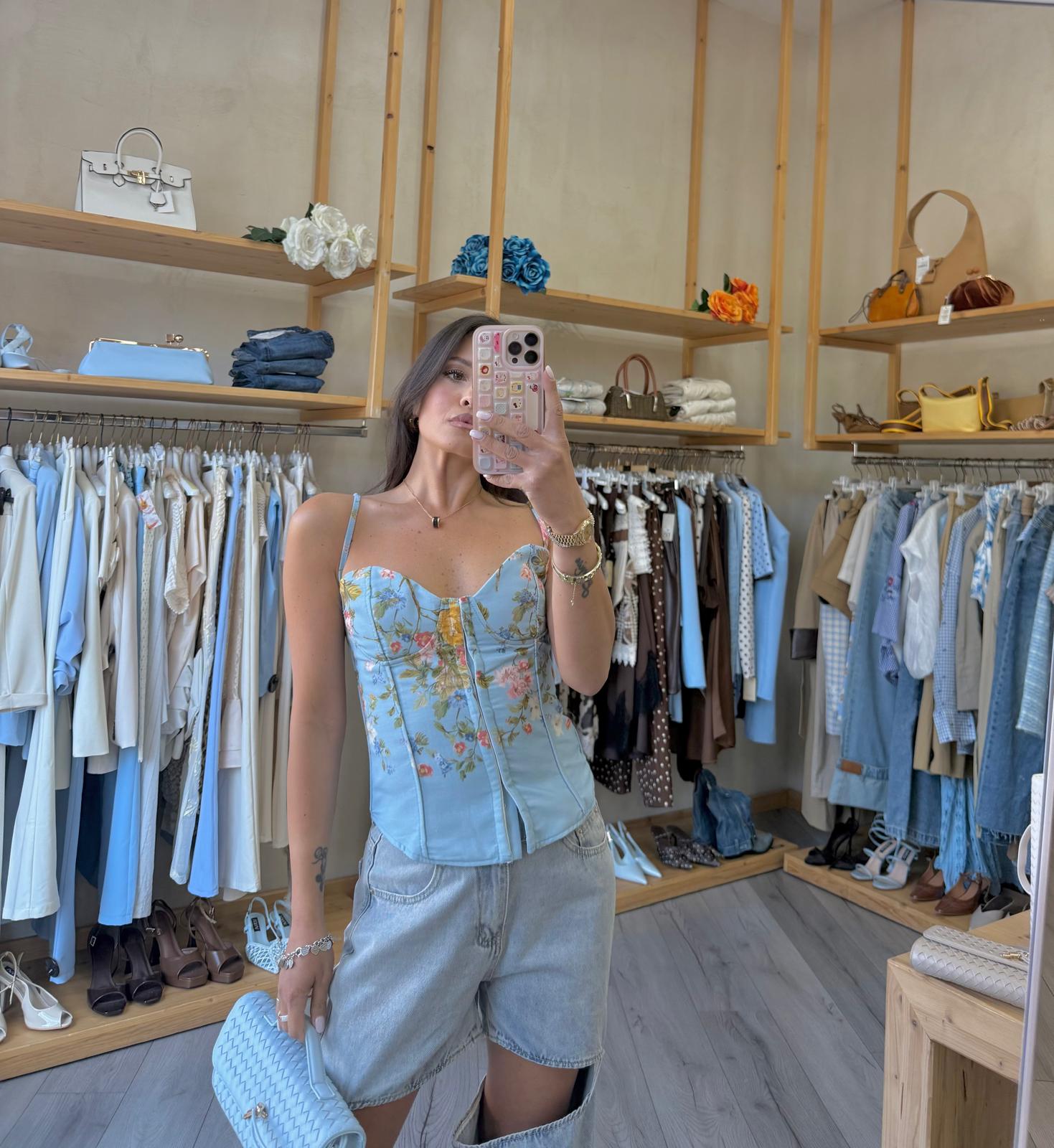 Top Corsetto Fiori