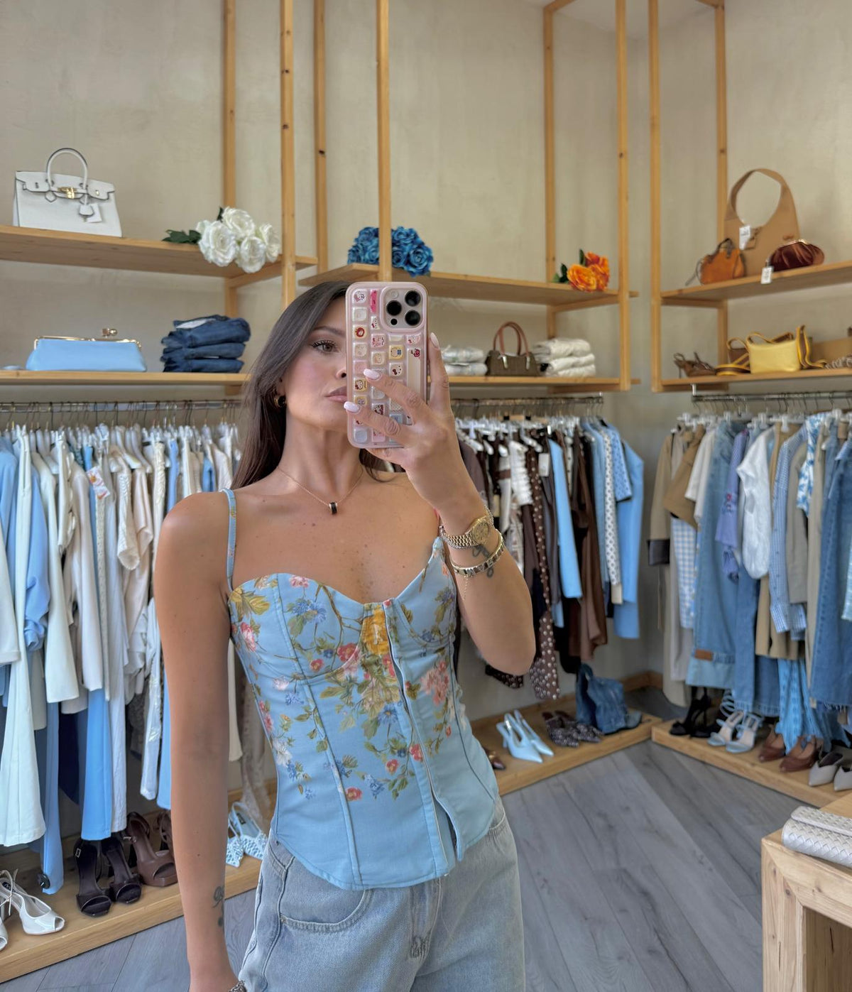 Top Corsetto Fiori
