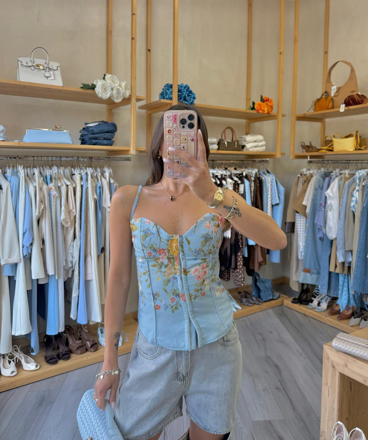 Top Corsetto Fiori