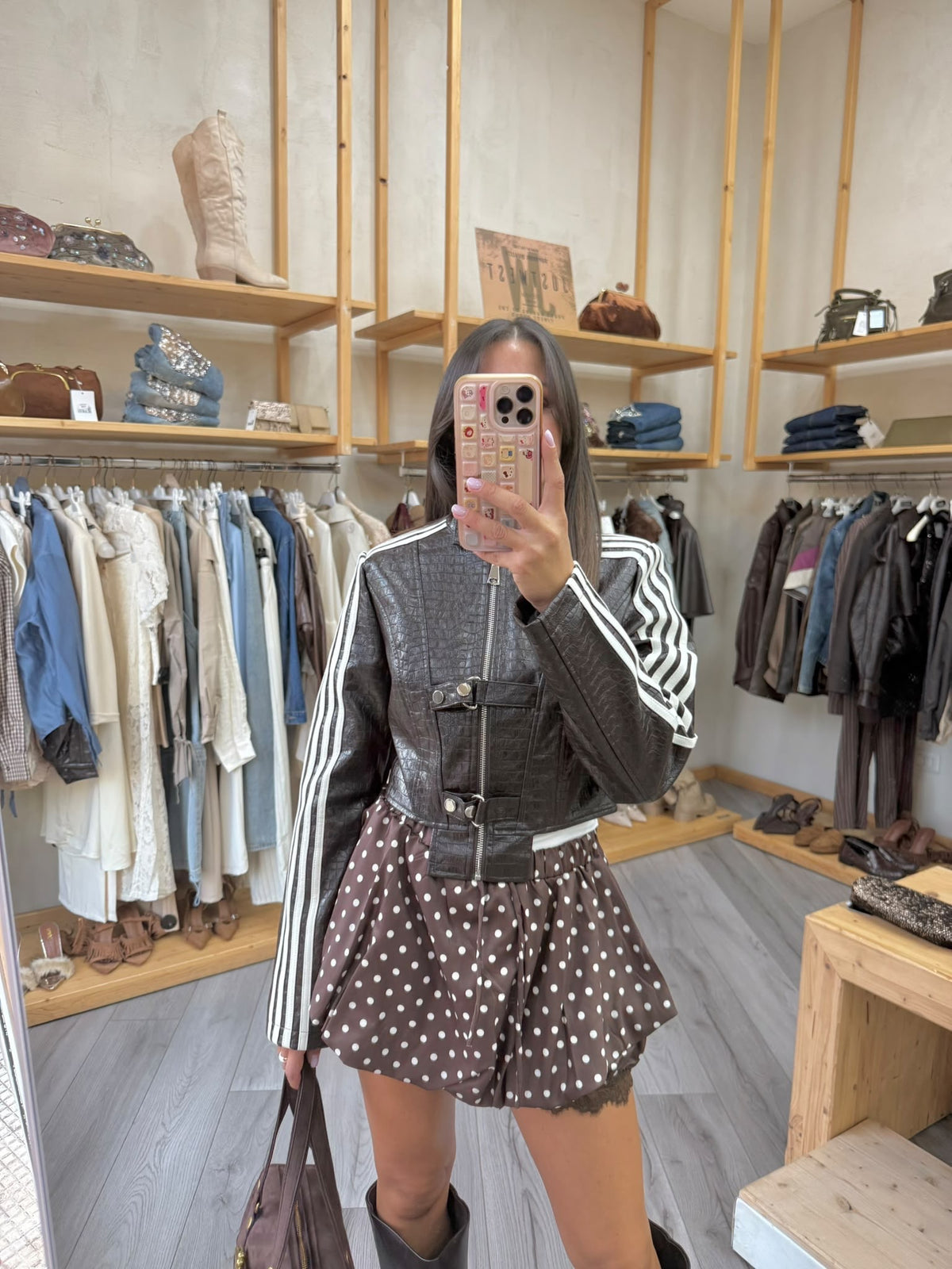 Giubbino Biker Stripe