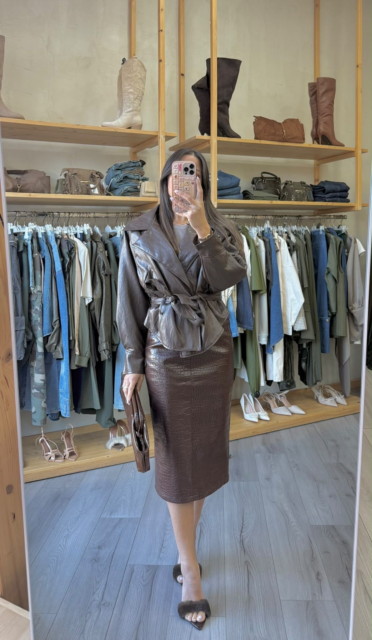 Trench Low Brown