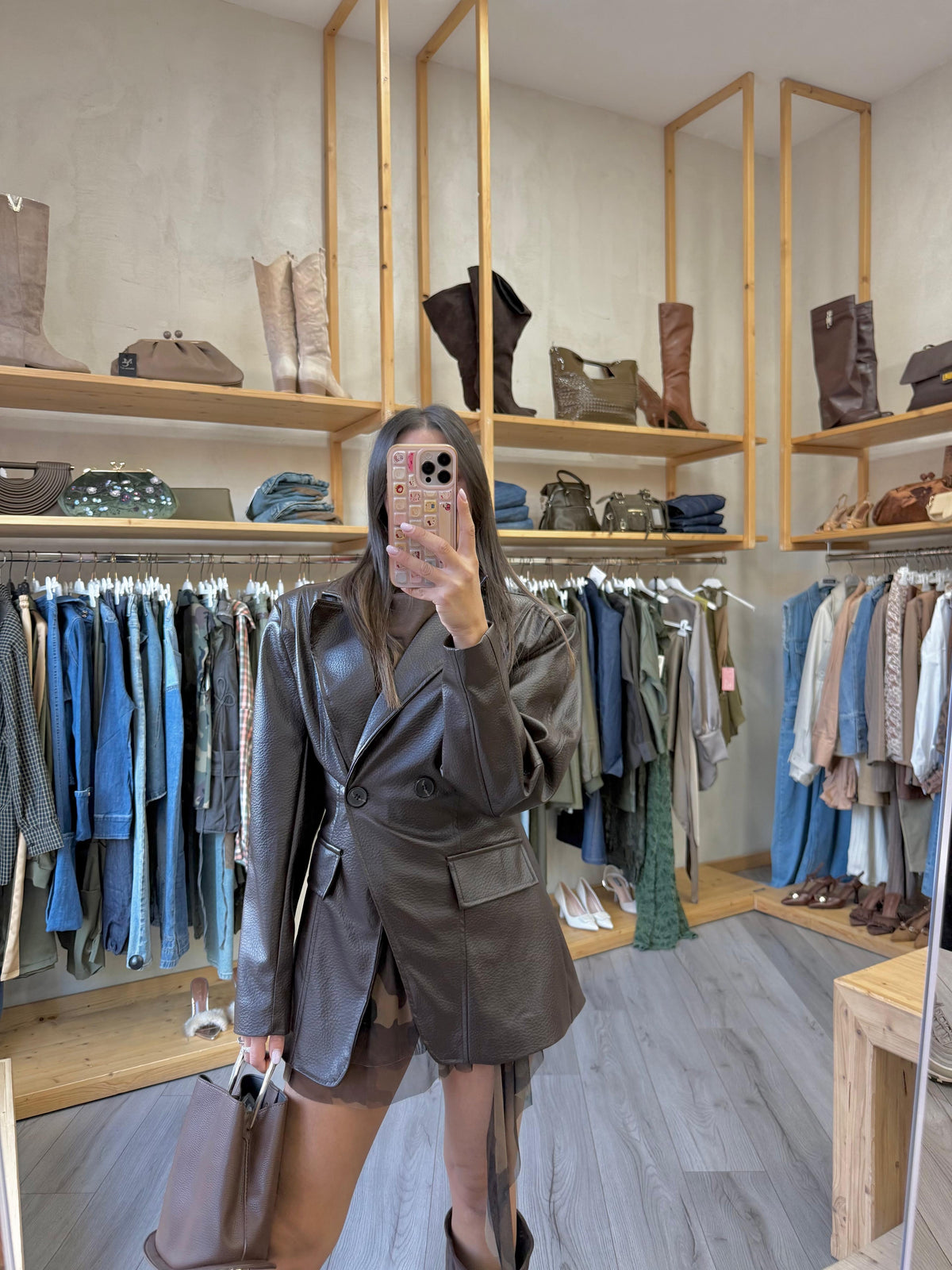 Giacca Brown Pelle